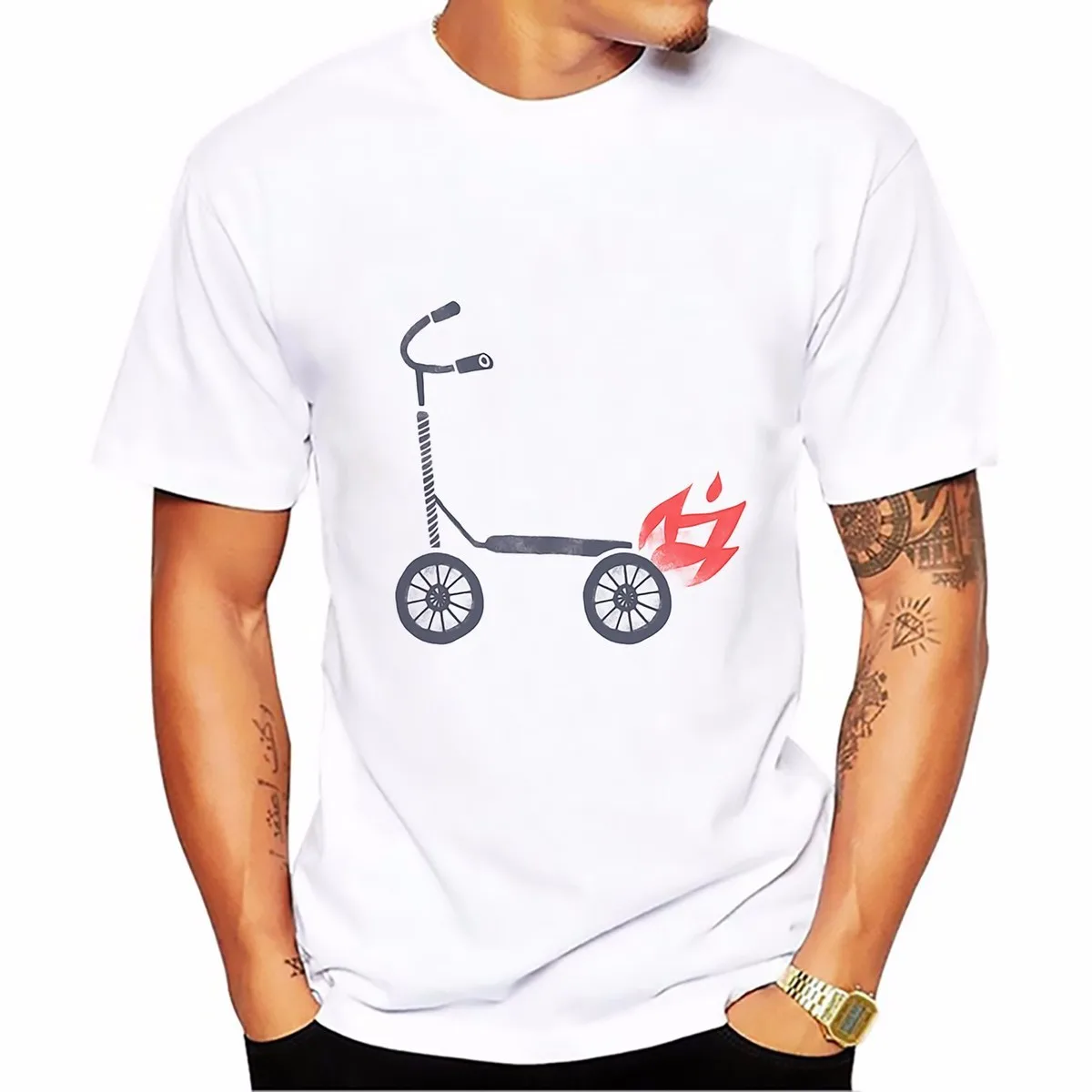 

Scooter design funny tshirt Breathable comfort t shirt Short Sleeve Plus Size T-shirt