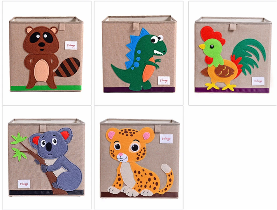 MICCK вышивать коробка для хранения Kid Toy организатор ящик для хранения одежды мультфильм животных Складная Нижнее белье Галстуки Бюстгальтер Настольный Органайзер