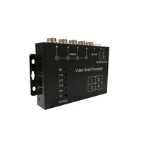 vehicle video quad splitter system kit 4 channel color video splitter processor 4 pin aviation multiplexer