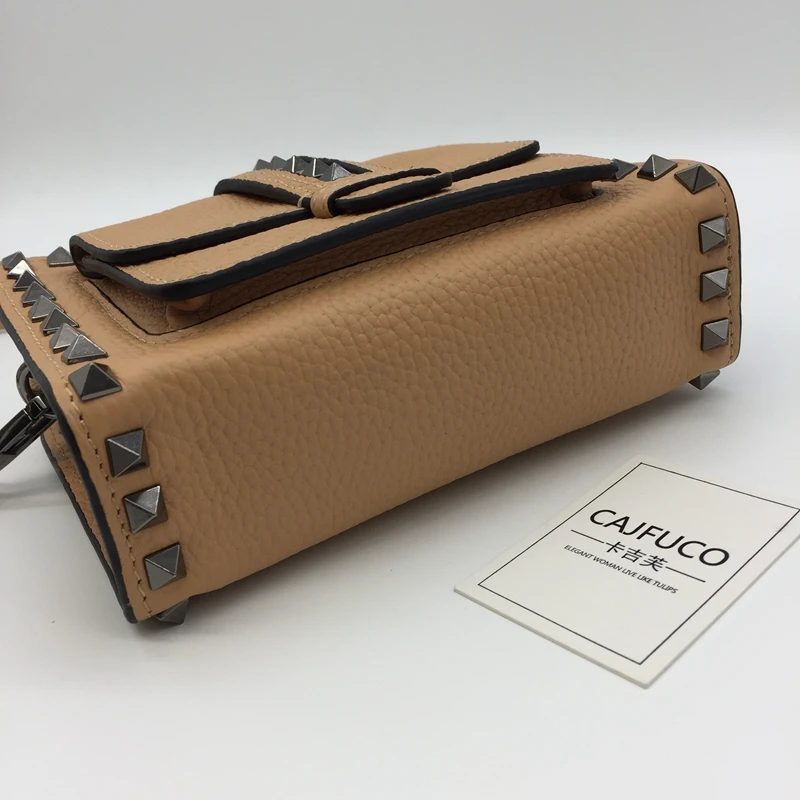 Сумки CAJIFUCO с шипами через плечо женская сумка на молнии металлическими