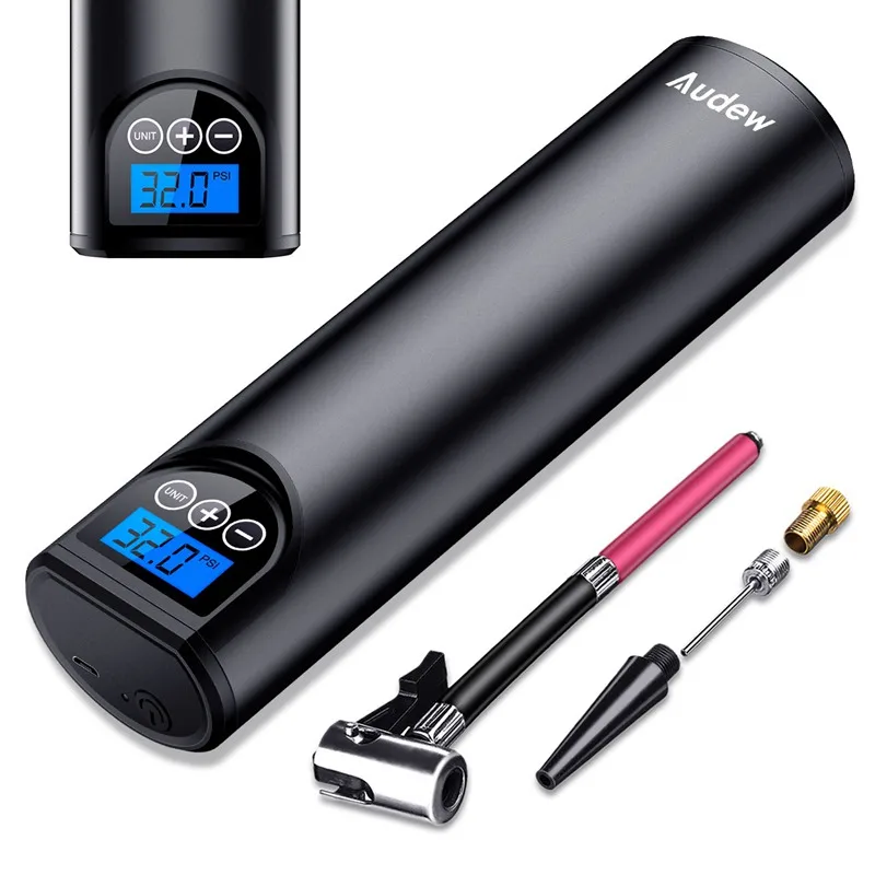 Черный Audew 12 В 150PSI USB интерфейс портативный воздушный компрессор надувной насос ЖК-дисплей для автомобильных велосипедов шины Мячи плавательные кольца - Название цвета: Черный