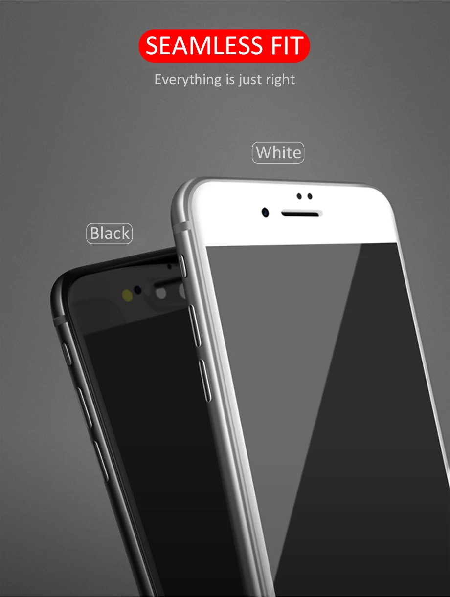 Закаленное стекло 9H с полным покрытием для iPhone 7 8 6 6s Plus Защитная пленка экрана 7plus
