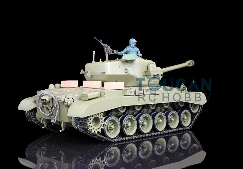 AU сток HengLong 3838 модель 1/16 США M26 Pershing rc Танк пластиковый звук и Смок