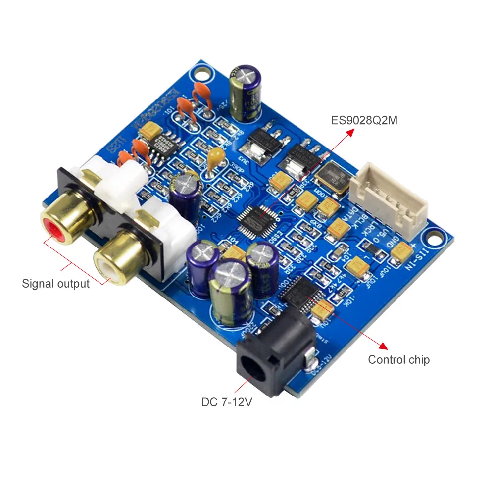 Плата декодера AIYIMA ES9028Q2M ES9028 I2S входная DAC DC 9 12 В обновленная плата ES9018 для