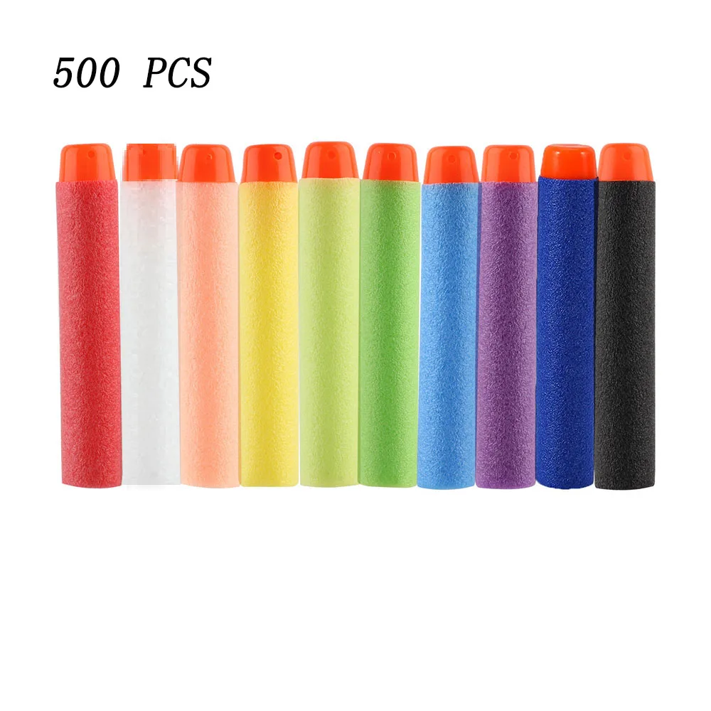 500 шт. для Nerf пули игрушечный пистолет мягкой черной аксессуары игры в дартс