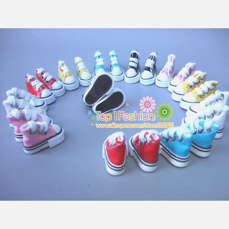 Free Shipping 3.5cm*2cm*3cm Doll Shoes for Blythe Licca Jb Doll Mini Shoes for Russian Doll 1/6 BJD Sneakers Shoes Boots images - 6