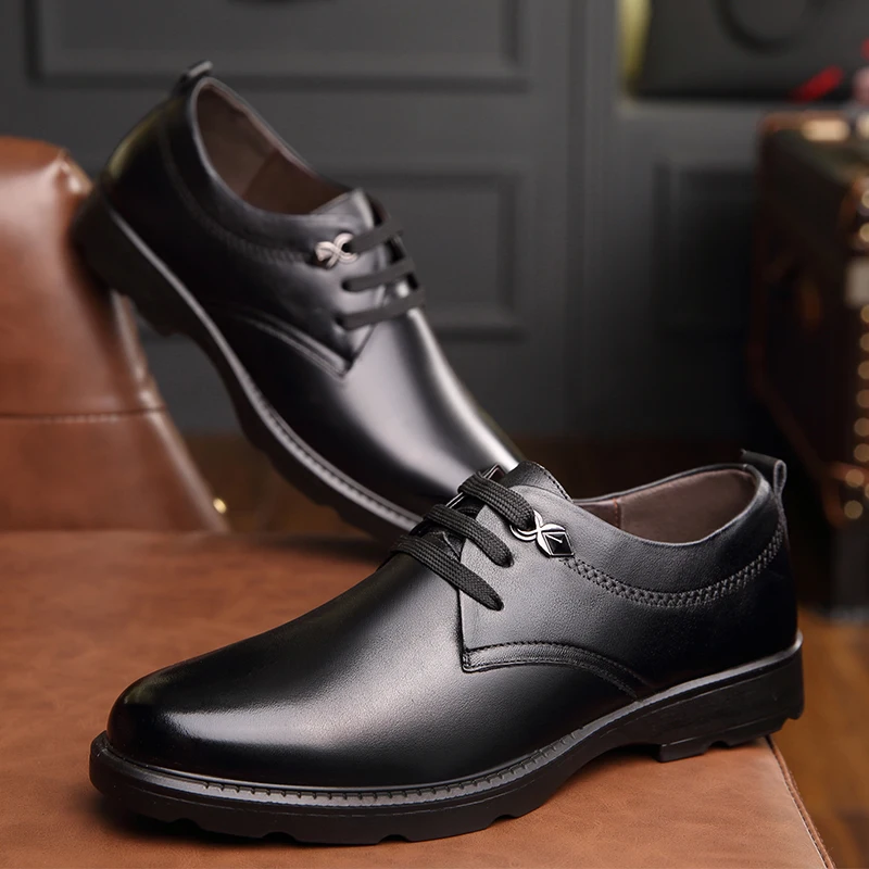 2018 New Black Brown Leather Men's Dress Shoes Official Business | Обувь