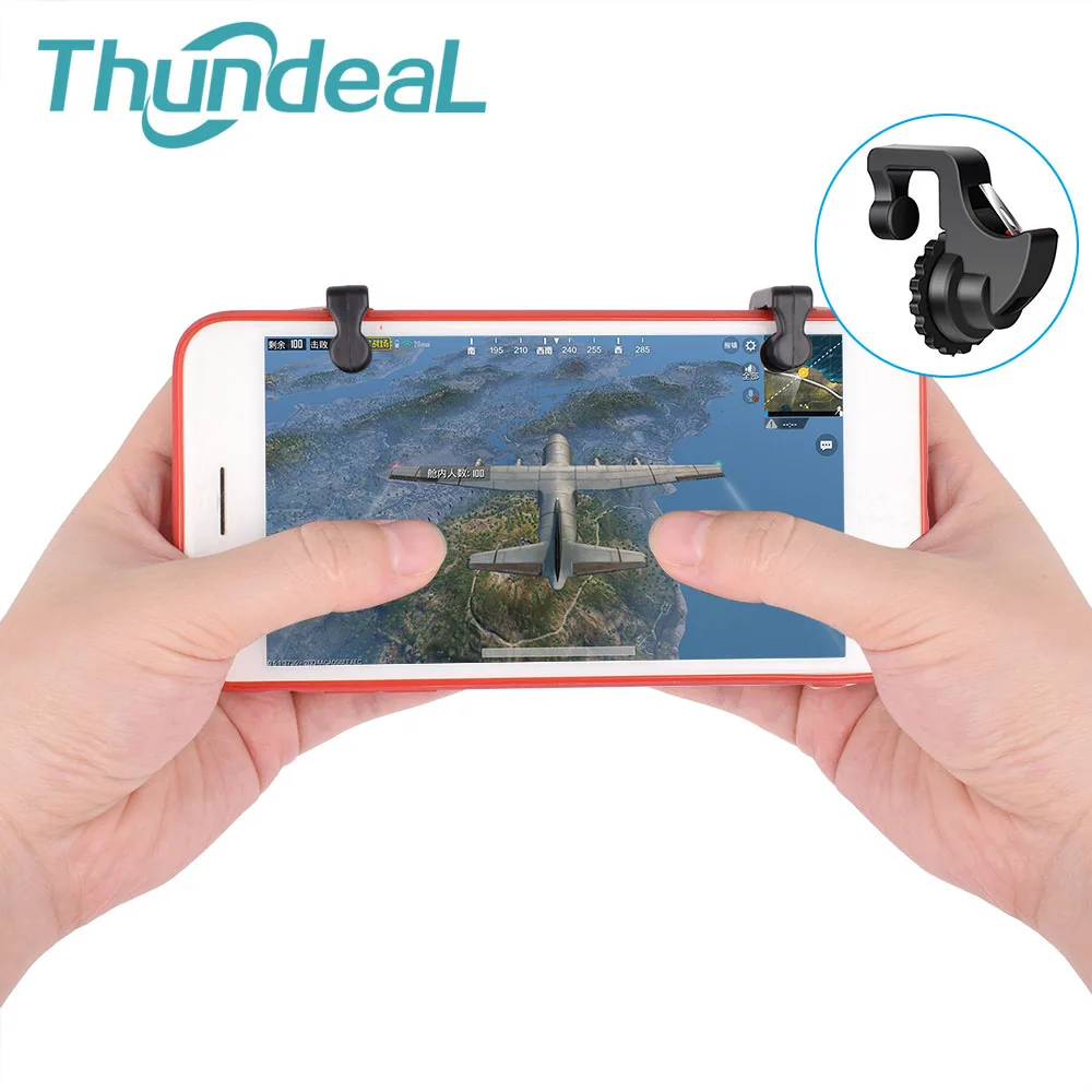 ThundeaL 2 шт. игровая Кнопка стрельбы металлический триггер для смартфона L1 R1 шутер