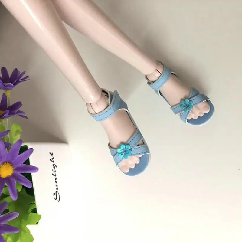 Мини модные кожаные сандалии для девочек Кукольная обувь ног 7 см 1/3 Bjd Аксессуары