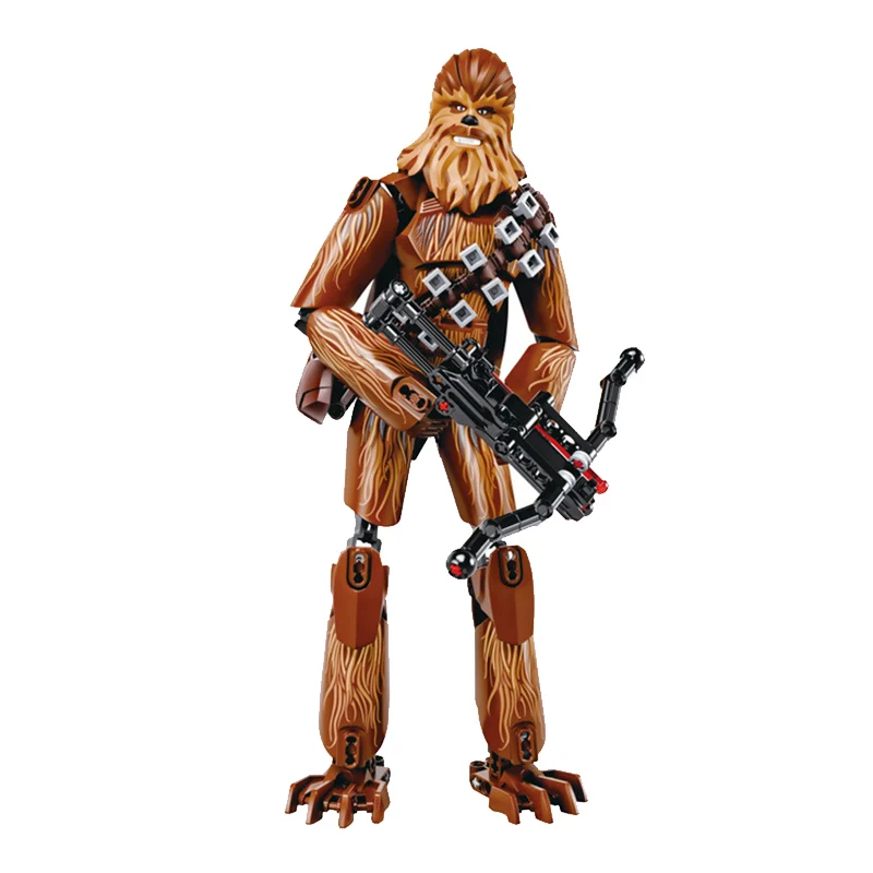 Chewbacca Звездные войны сборная фигура строительный блок Штурмовик Дарт Вейдер Kylo Ren Chewbacca Boba Jango Фетт фигурка игрушка для детей - Цвет: Chewbacca