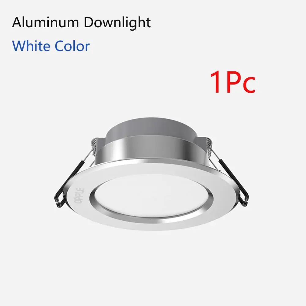 1pcs white color Xiaomi OPPLE 3 Вт светодиодный вниз светильник 120 градусов угол светильник ing белый светильник и теплый белый светильник потолочный утопленный светильник для дома вне - Цвет: 1pcs white color