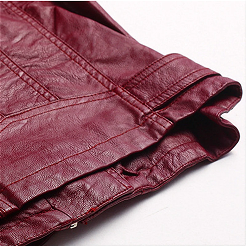 

Faux Soft Leather Jackets Women HOT 2017 New Fashion Autumn Winter Women Pu Black Red Zippers Coat Motorcycle Outerwear pimkie