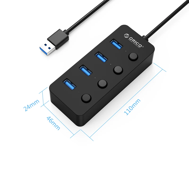 Блок питания для автобуса ORICO W9PH4 4 портовый концентратор USB 3 0 с индивидуальными