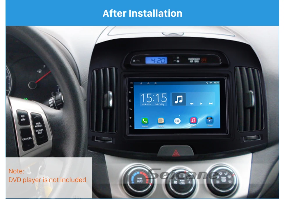 Seicane авто радио Blende Rahmen 2Din для 2006-2011 HYUNDAI ELANTRA корейский Шварц LHD