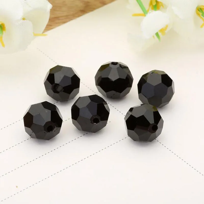 Black 1000 шт./партия, искусственный кристалл, 32 бусины для лица, рассредоточенные DIY браслет, ожерелье, детские развивающие игрушки 4 мм - Цвет: Black