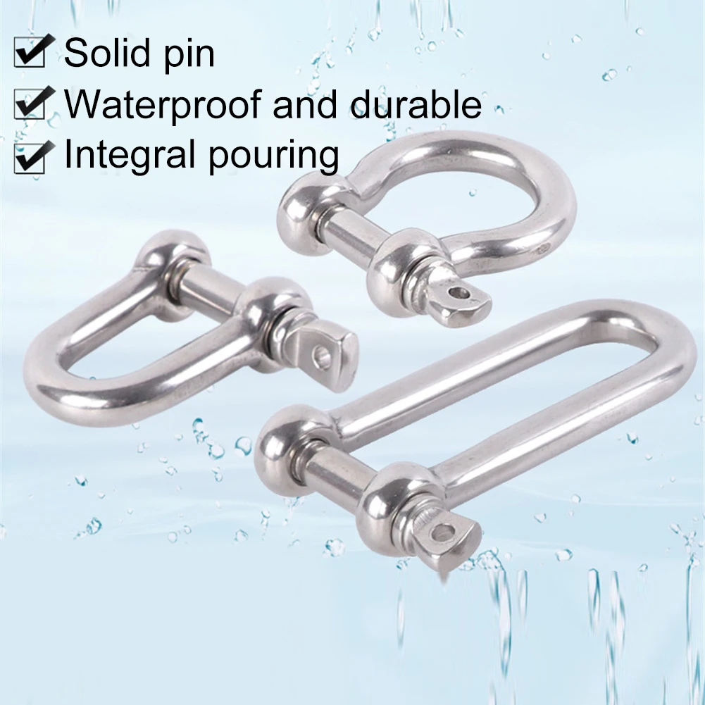 2 шт. 304 нержавеющая сталь Якорная Скоба лук такелаж с штифт хомутом кольцо