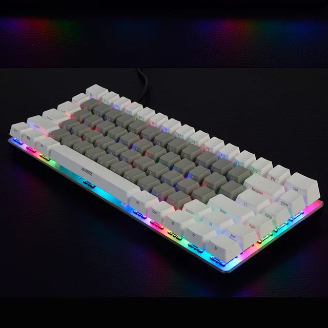 Белый Новое поступление Ajazz AK33 ABS боковая резьба белый/серый/черный Колпачки 82 клавиши для механической игровой клавиатуры переключатели - Цвет: Белый