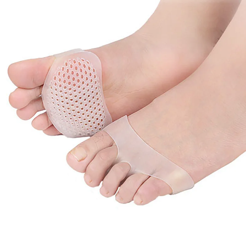 

USHINE Ladies High Heel Pad Silicone Gel Forefoot Pads Breathable Soft Protector Elastic Pain Relief Insole 1 pair