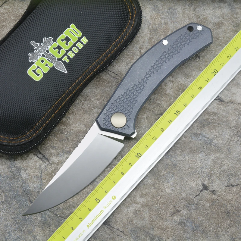 Складной нож Green thorn Flipper для джинсов m390 сталь TC4 титановая ручка карманные