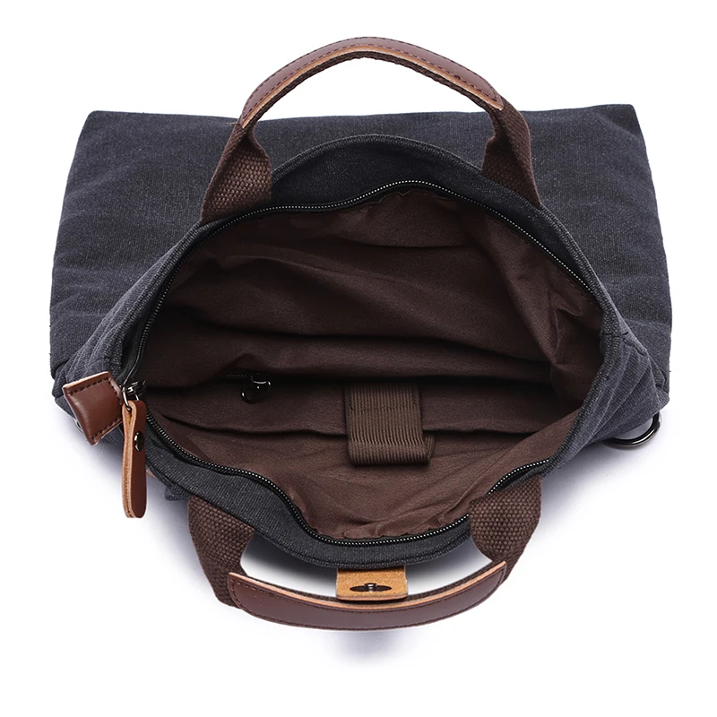 Canvas Crossbody Messenger Bag for Men Large capacity 11-12&quot Laptop Schoolbag Shoulder Top Handle Handbag Anti-thief 6162 | Багаж и