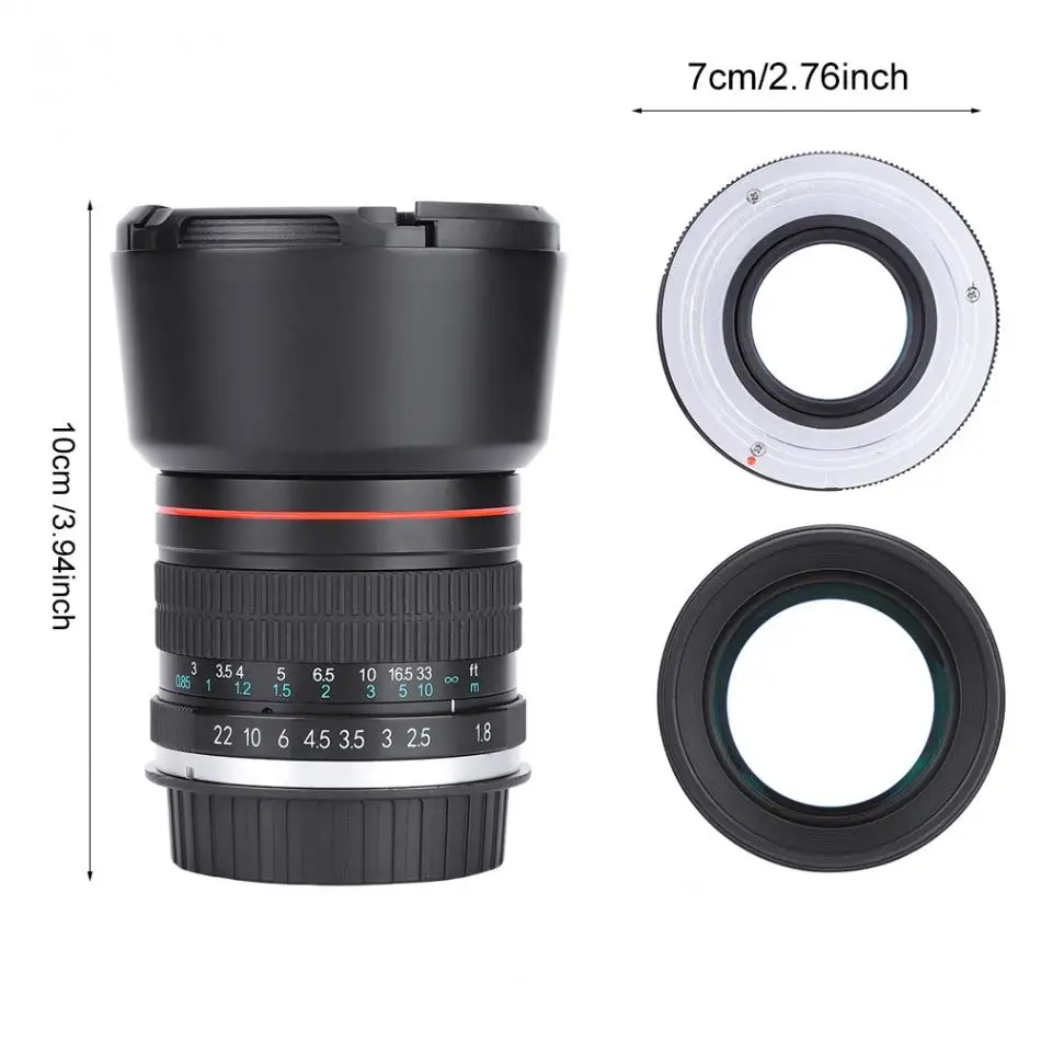 85 мм F1.8 Средний телефото ручной полный рамки Prime объектив для DSLR камер Профессиональный Высокое качество