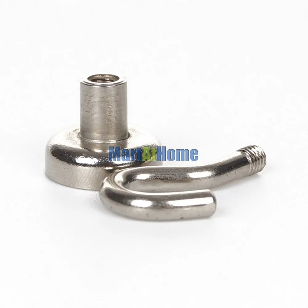 

50PCS/lot Powerful Neodymium magnets Magnetic Hook Magnets NdFeB Holds 11 LBS Free Shipping #BK016 @CF