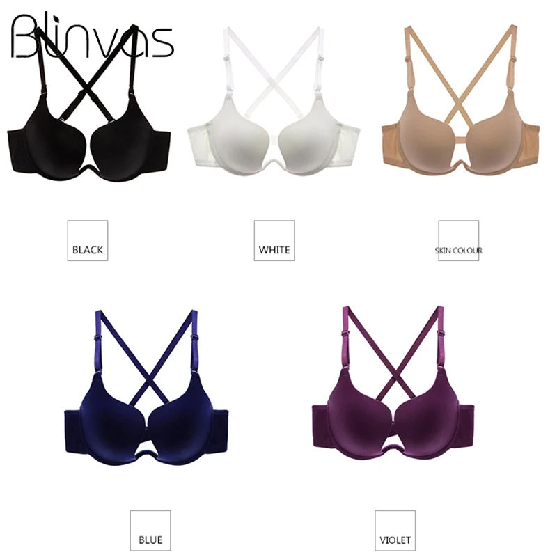 Blinvas Бюстгальтер черный U Bralette свободный Регулируемый 1919 бюстгальтеры для женщин бюстгальтер пуш-ап Bralettes