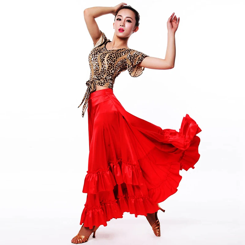 2017 современный бальных танцев юбка большой качели Макси платье новые женские