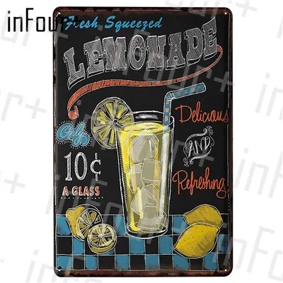 Lemonade Margarita налет металлический винтажный Декор металлический знак жестяная вывеска металлический плакат металлическая пластина домашний бар украшение для паба Blechschild