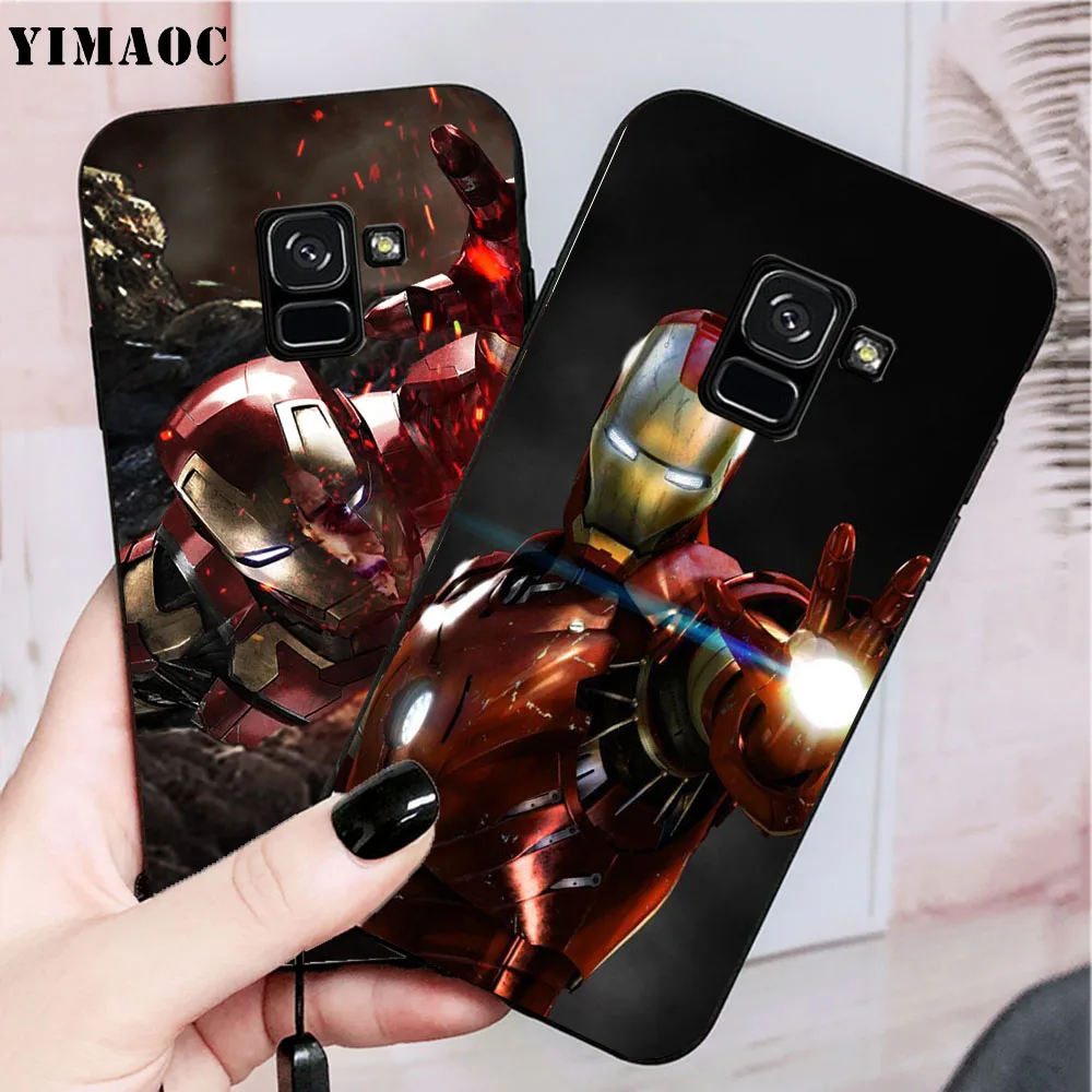 YIMAOC super hero Железный человек мягкий чехол для Samsung Galaxy A3 A5 A6 A7 A8 A9 Plus Note 8 9 A10 A30 A40 A50 A70 |