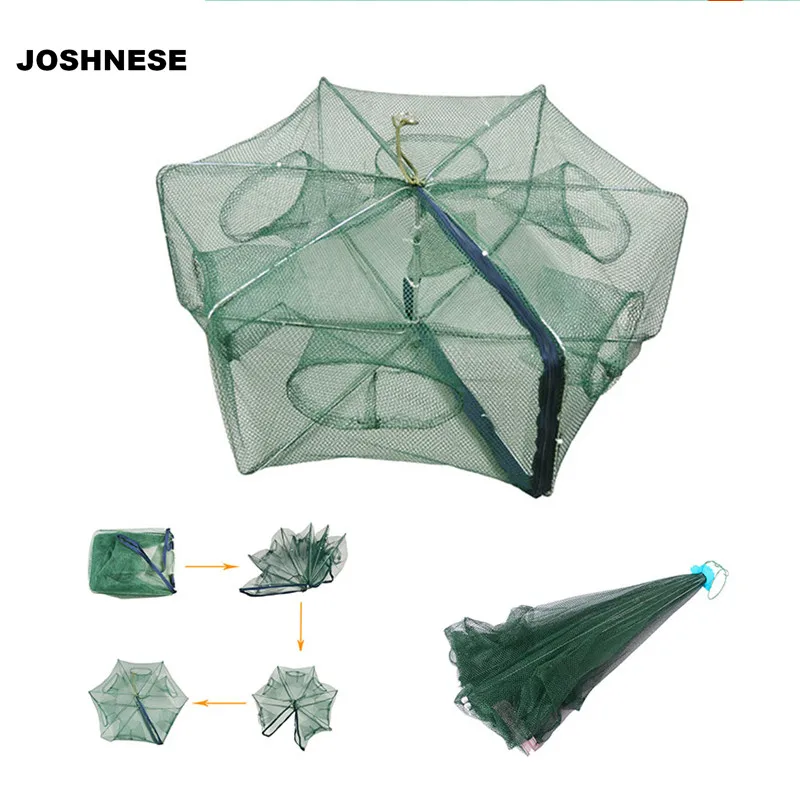 Складная рыболовная сеть JOSHNESE автоматическая Шестигранная с 6 отверстиями