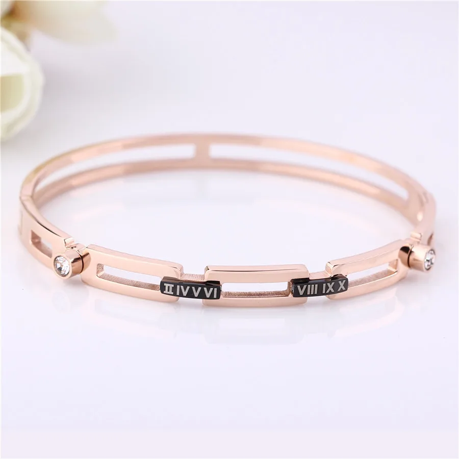 ZINDOV Women Bracelets Bangles Stainless Steel Rose Gold/Gold Colors Austria Crystal Wristband Famous Brand Female Jewelry Gifts | Украшения