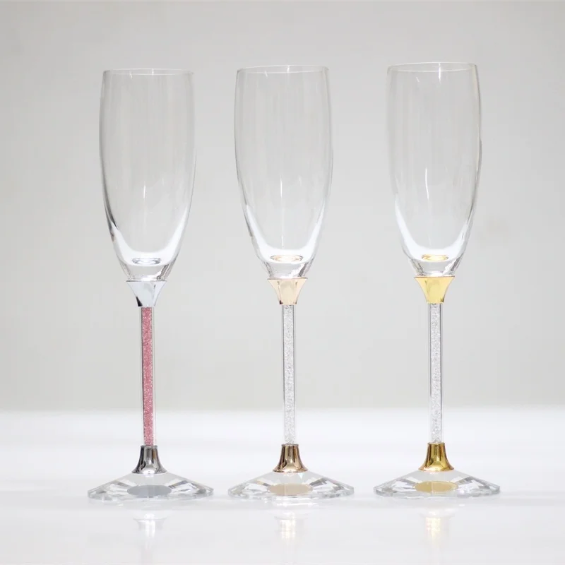 2020 персонализированные хрустальные свадебные очки розового цвета для