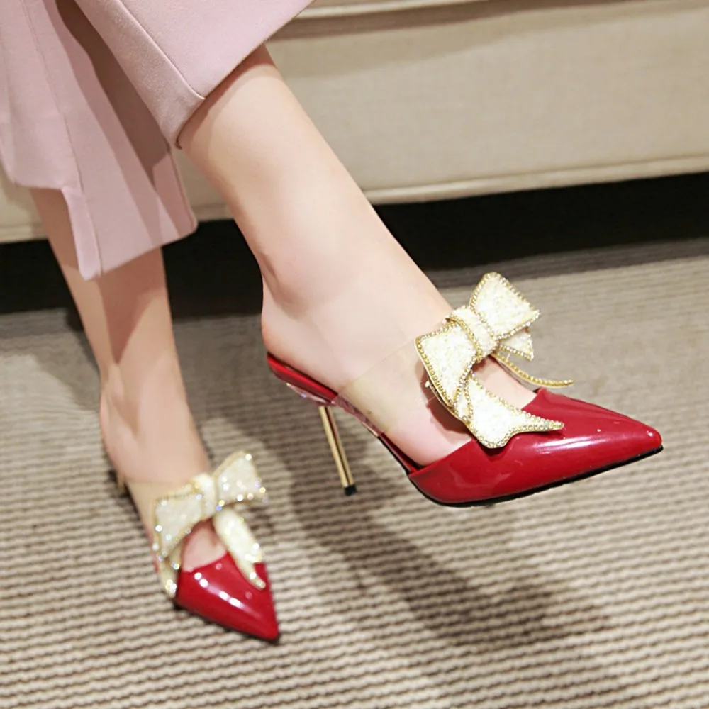 2019 летние туфли с острым носком Элегантные свадебные женские на тонком каблуке