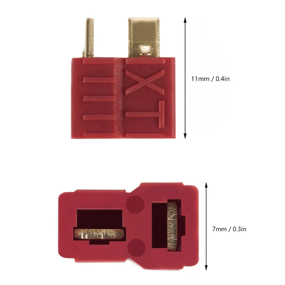 

20pcs Anti-skidding Deans Plug T Connector Male & Female For RC LiPo Battery ESC Wholesale