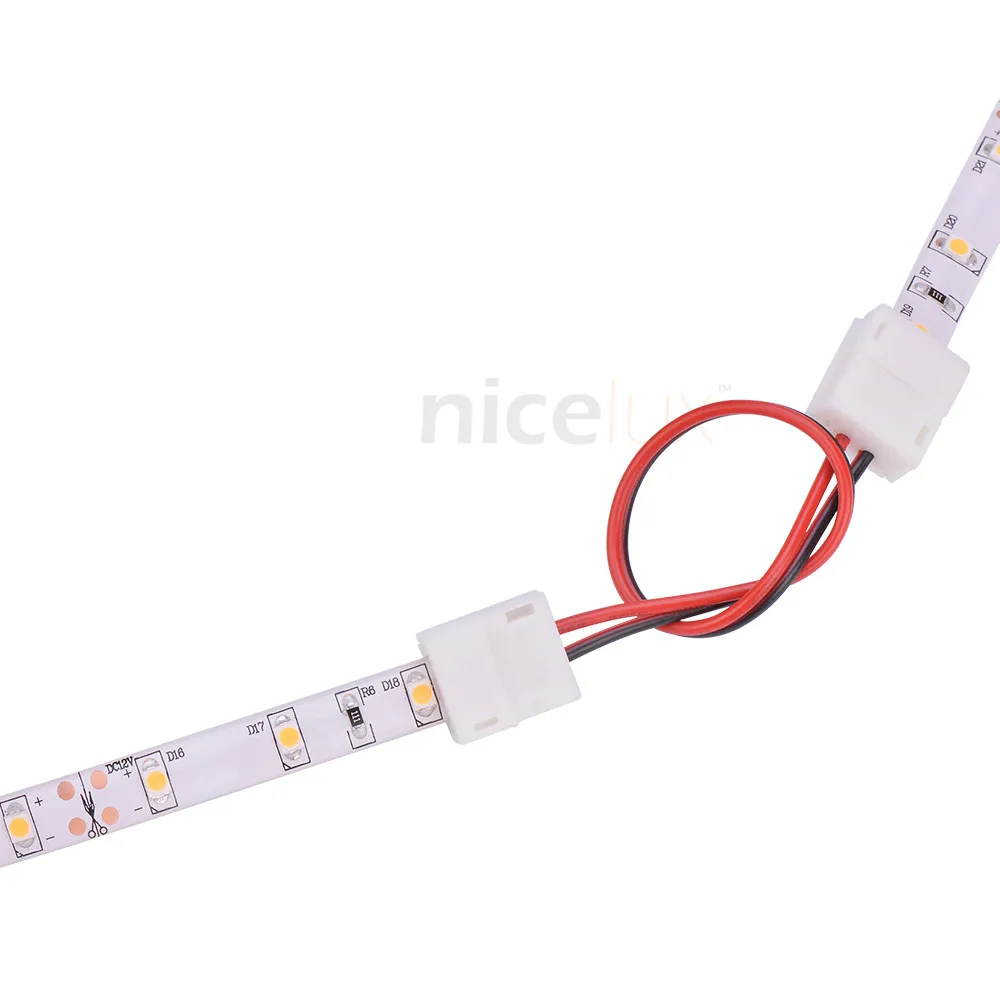 5 шт. 2 контактный разъем для 8 мм SMD Одноцветный водонепроницаемый IP65/54 3014 3528