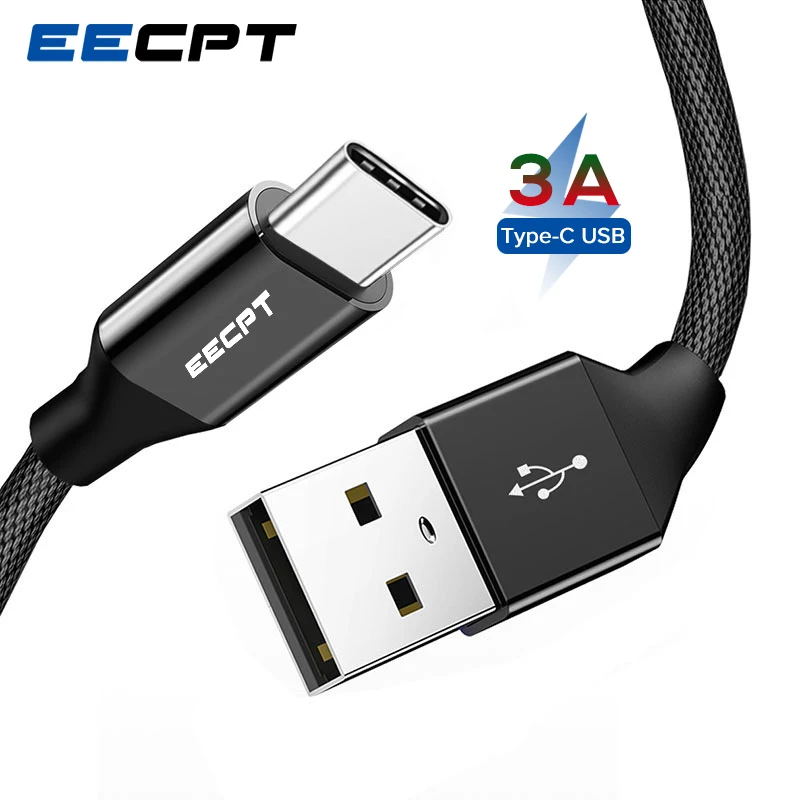 Кабель для быстрой зарядки EECPT 3A Type C Xiaomi Mi 9 Redmi Note 7 кабель и передачи данных USB Huawei