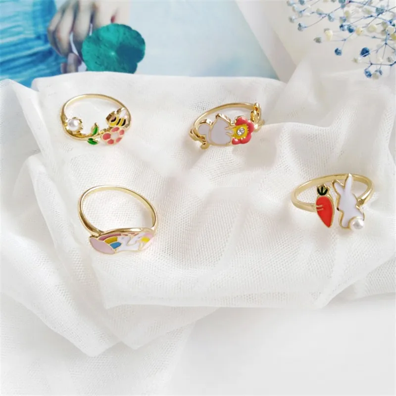 Японский и корейский стиль простой кролик белка пчела единорог капля масла