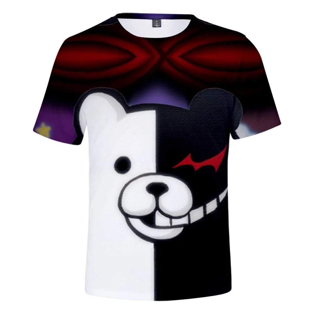 Мужская женская мужская Детская футболка Monokuma Danganronpa|Мужские футболки| |