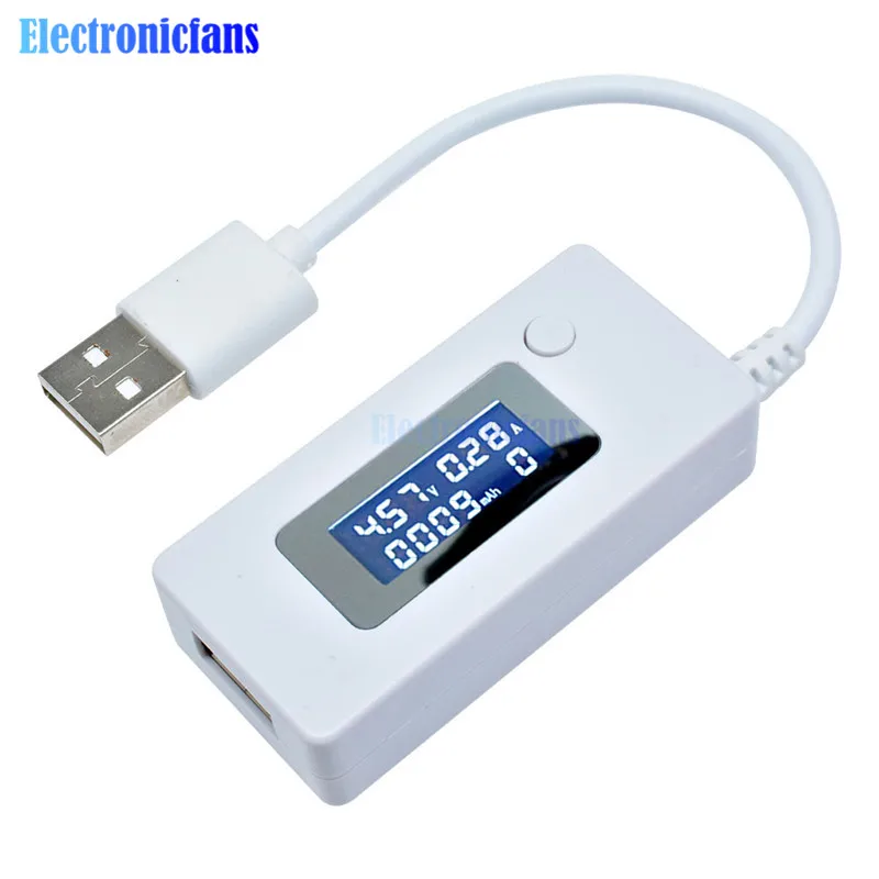 ЖК-детектор USB Вольтметр Амперметр мобильное зарядное устройство Емкость Тестер измеритель напряжения тока зарядка монитор 3 в-7 в DC 3-7 в