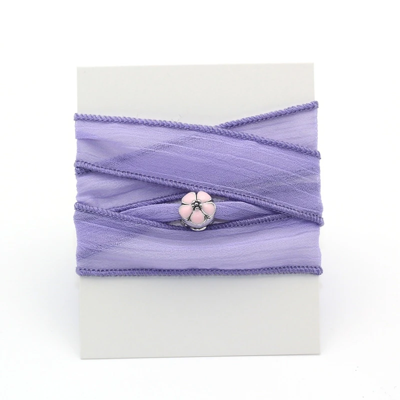 Новое поступление 10 цветов сари шелковая лента обертка для йоги с розовым