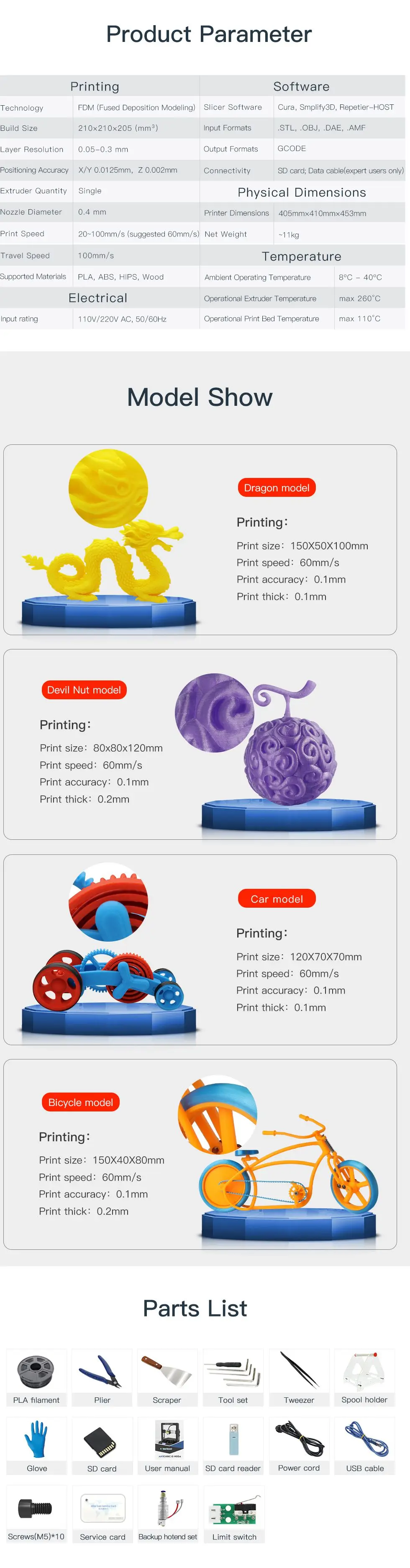 ANYCUBIC 3d принтер I3 Мега Полный металлический каркас промышленного класса высокой точности размера плюс дешевые сопла 3d принтер PLA нити
