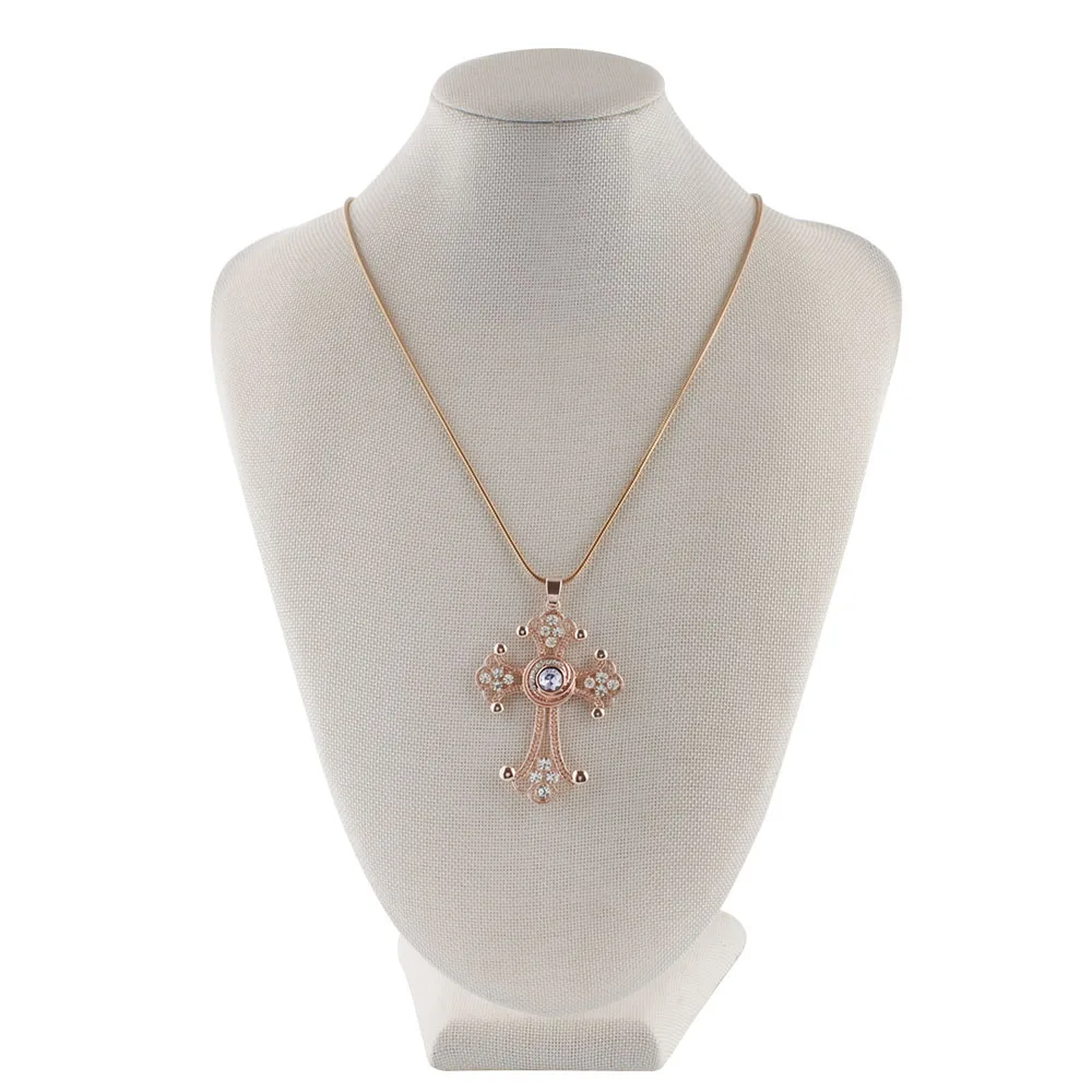 2018 Новые Романтические кулон Цепочки и ожерелья розовое золото Цвет Украшенные