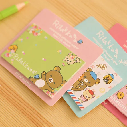 

New Cute Bear Memo Pad Sticky Notes Mini Mood Notes Memo Notepad School Office Supply Escolar Papelaria Stationery