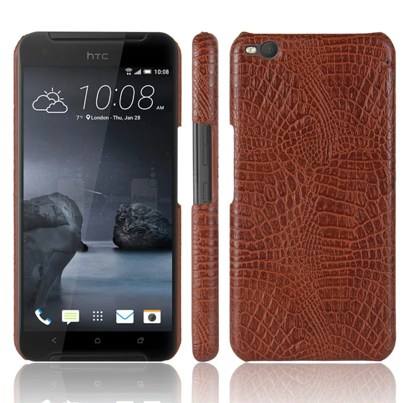 Жесткий чехол для HTC X 9 X9 X9U 5 &quotс крокодиловой текстурой Высококачественная