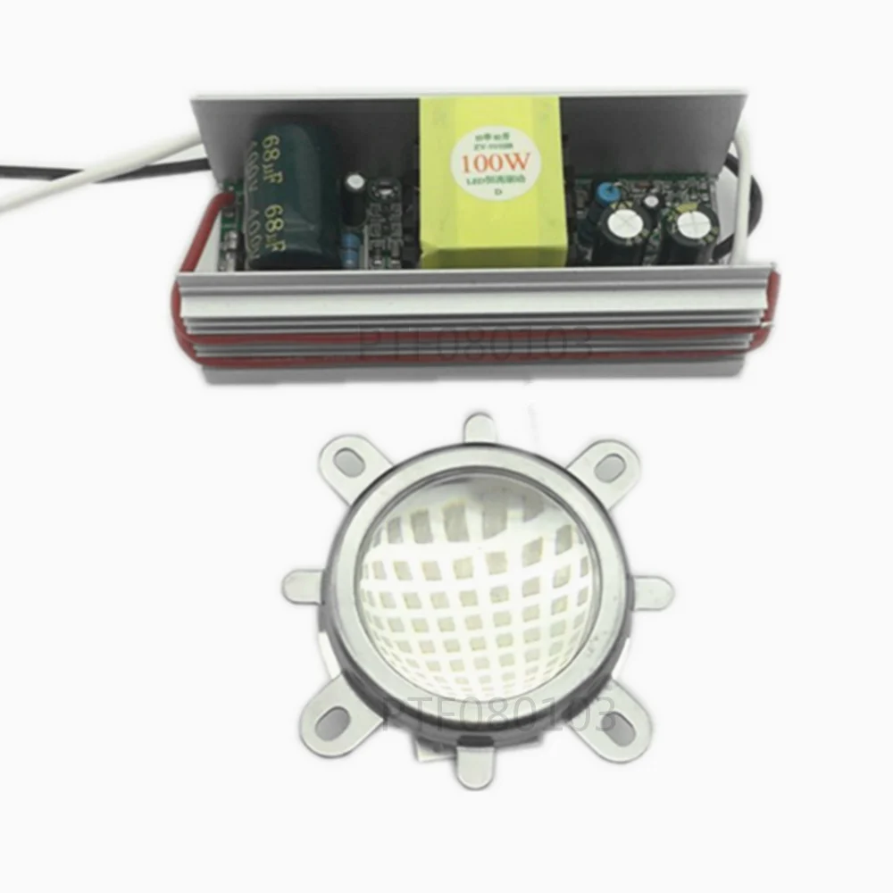 100W Светодиодный УФ 395-400nm светодиодный чип+ 100W AC 85-265V Драйвер+ радиатор+ 90 градусов объектив с рефлекторный коллиматор в комплекте