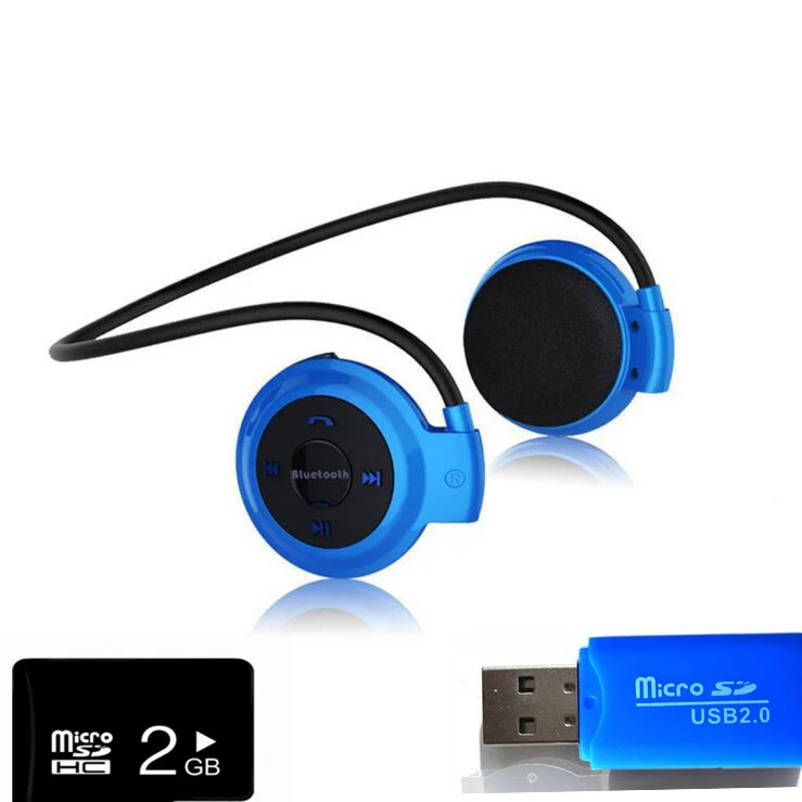 2 Гб карта памяти MINI503 беспроводные Bluetooth наушники Fm радио наушники Спорт Музыка стерео Earpics слот карты Micro SD гарнитура