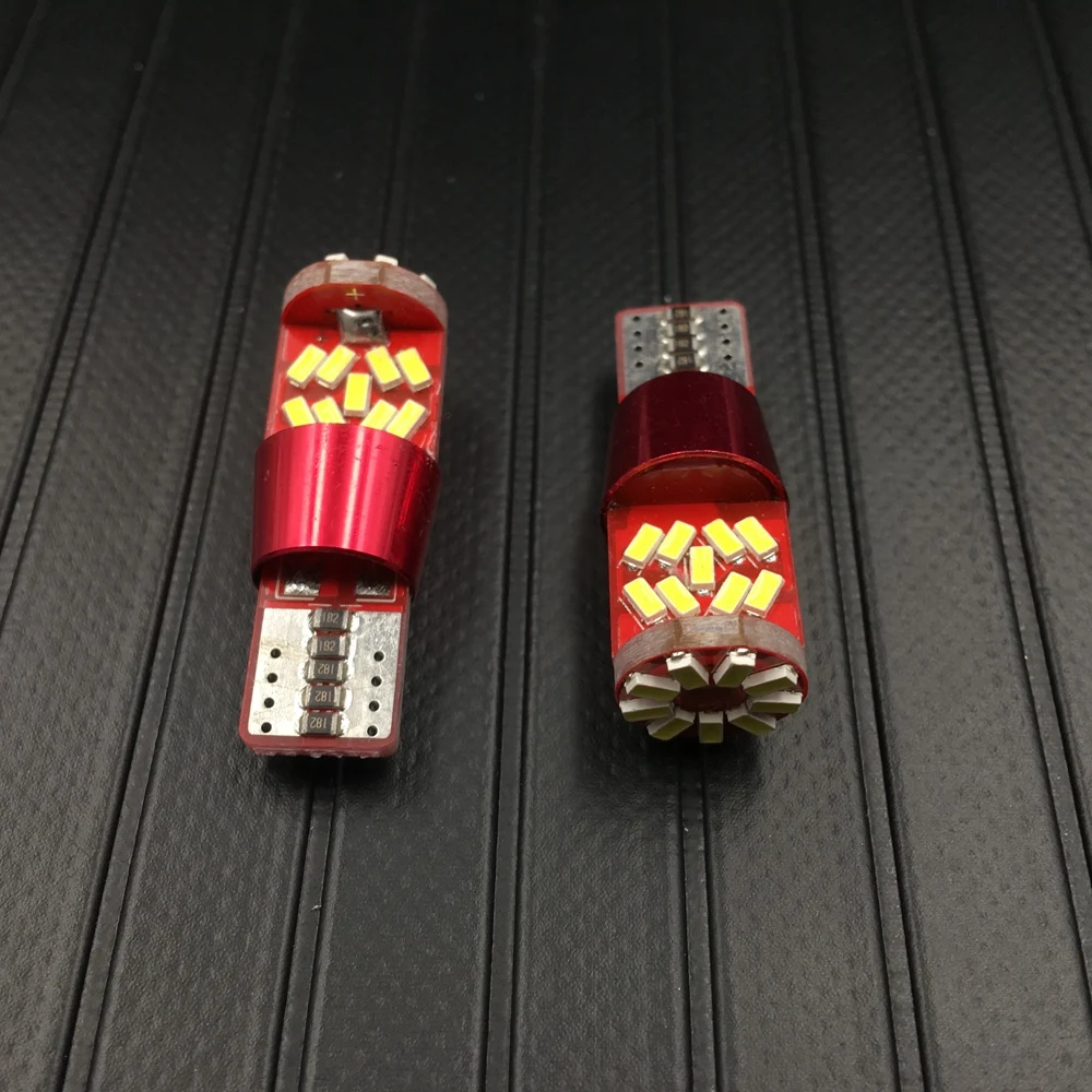 2X T10 белый 3014 27SMD светодиодный автомобильный светильник без ошибок Canbus W5W