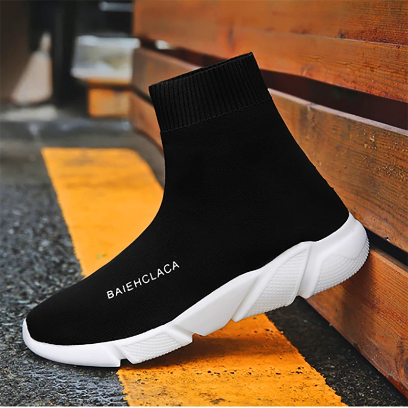 men's shoes summer high tide Korean version of the trend breathable elastic socks fashion | Обувь