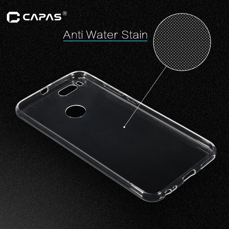 Мягкий чехол CAPAS для Xiaomi Mi A1/5X силиконовый прозрачный мягкий из ТПУ Mi5X MiA1 защитный